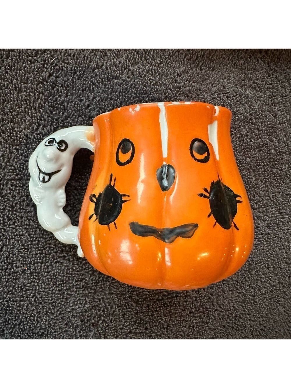 Vintage 1996 Halloween Decorative Teacups Jack-O-lanterns Set Of 5 - Picture 7 of 8